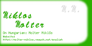 miklos molter business card