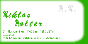 miklos molter business card